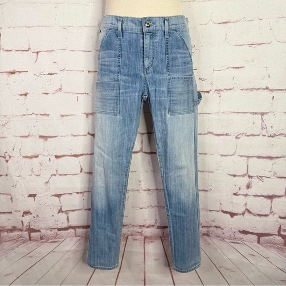 CITIZENS OF HUMANITY Leah 25 Cargo Utility Pockets 27” Waist Light Wash Jeans - Picture 2 of 15